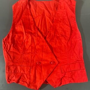 Vibrant Red Sleeveless Vest